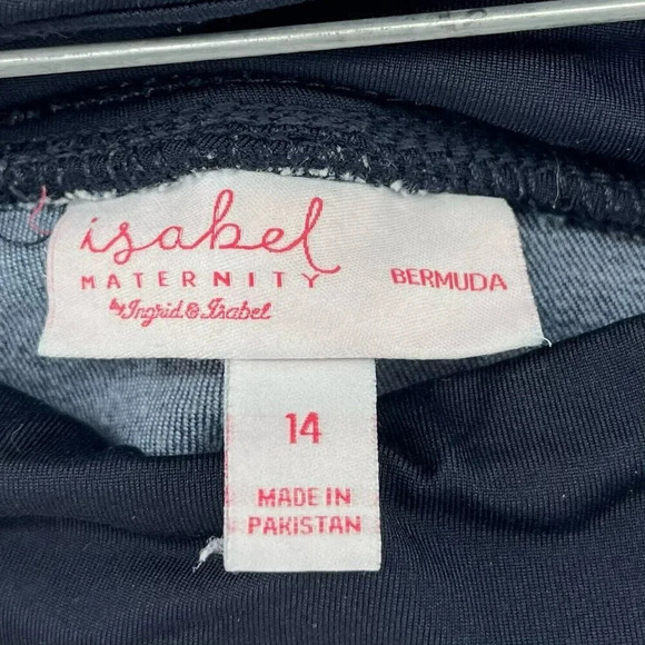 High Waist Denim Maternity Shorts - Blue - Picture 5 of 7